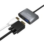 Adaptador Aisens USB-C - HDMI/H VGA/H 15CM Grey