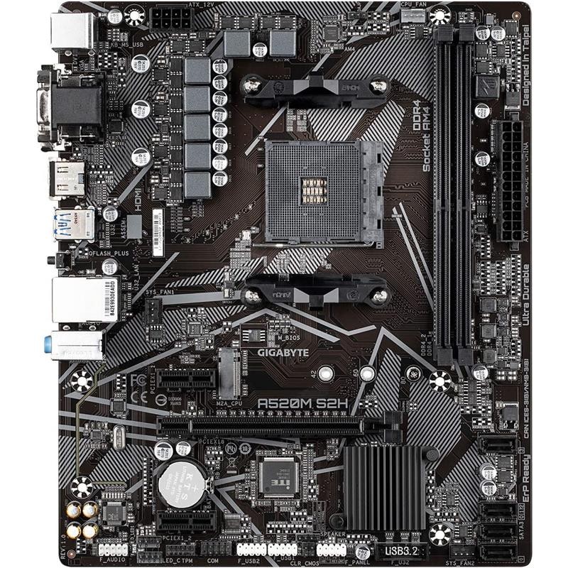 Placa Base Gigabyte GA-A520M-S2H AMD VGA + DVI + HDMI
