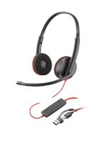 Auriculares con cable HP Poly Blackwire 3220 USB-C, versión en paquete