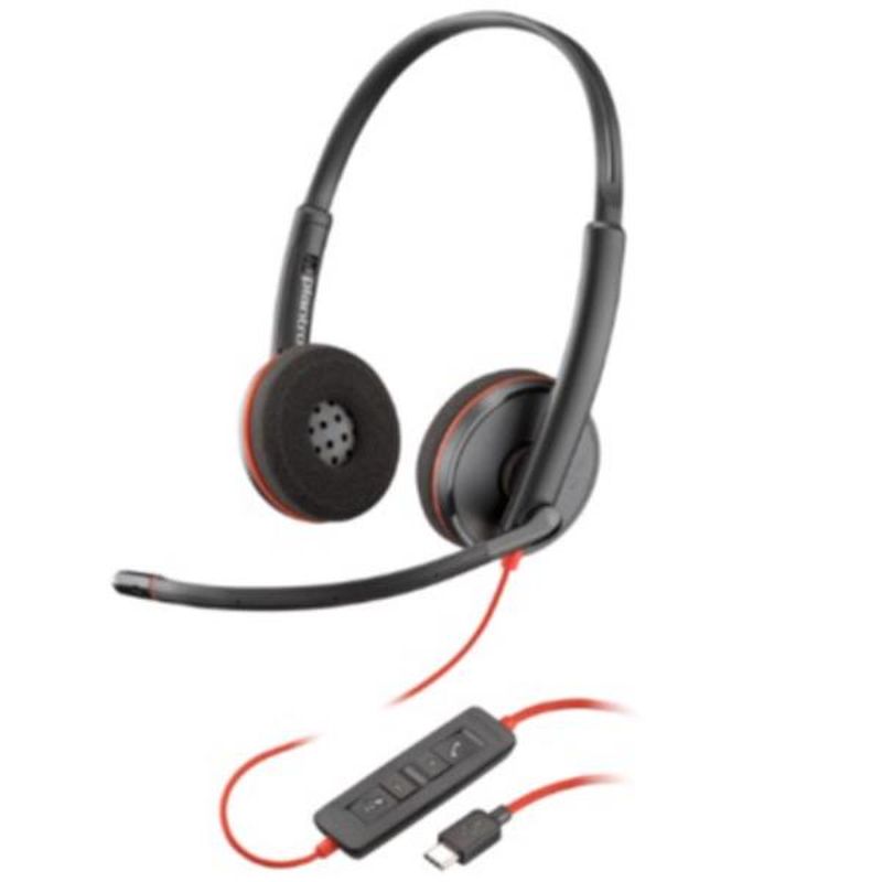 Auriculares con cable HP Poly Blackwire 3220 USB-C, versión en paquete