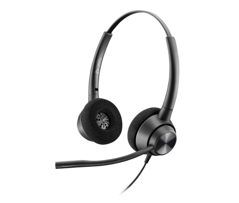Auriculares con cable HP Poly EncorePro 320 con QD y micrófono boom
