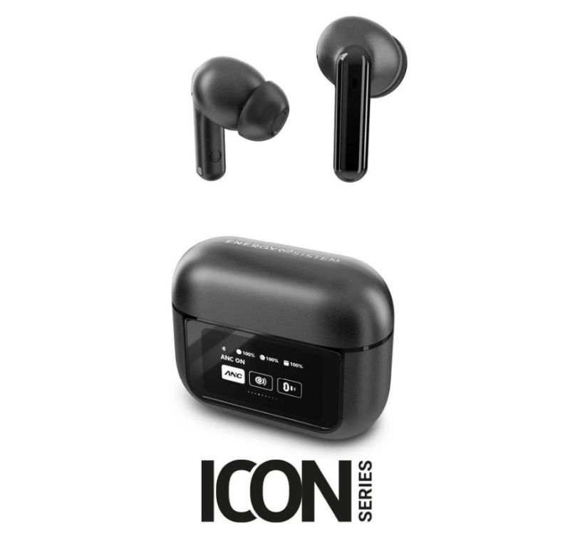 Auriculares inalámbricos Energy Sistem Display ANC, grafito