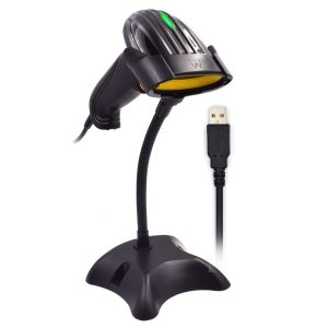 Lector de códigos de barras 2D Ewent EW3410 con cable USB y soporte