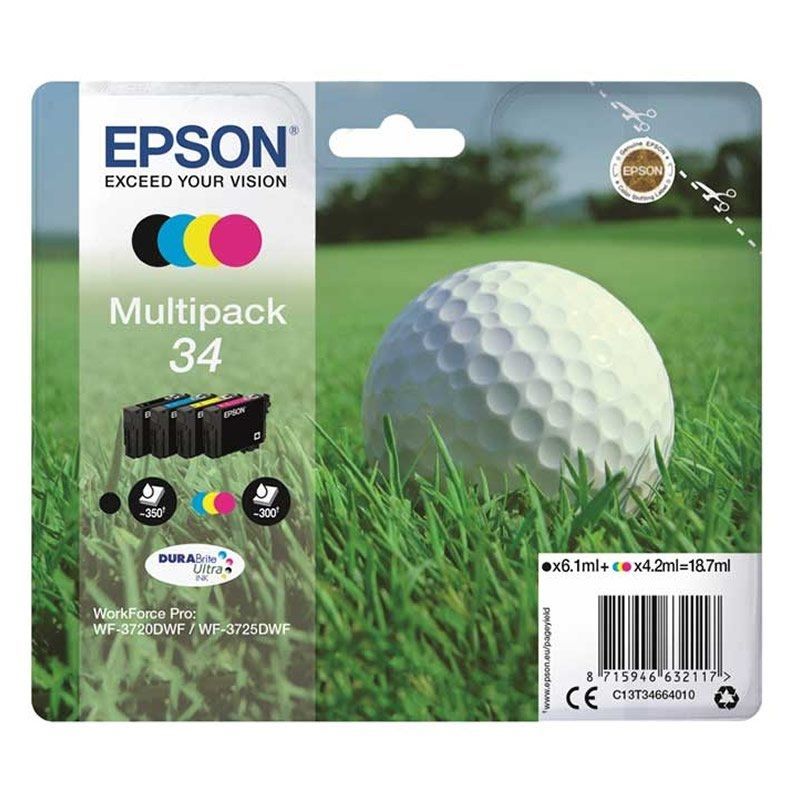 Pack de 4 cartuchos de tinta Epson 34 DURABrite Ultra