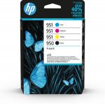 Pack de 4 cartuchos de tinta original HP 950 y 951 negro y color