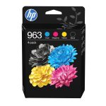 Pack de 4 cartuchos de tinta original HP 963 negro y color