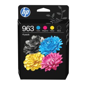 Pack de 4 cartuchos de tinta original HP 963 negro y color