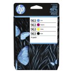 Pack de 4 cartuchos de tinta original HP 963 negro y color