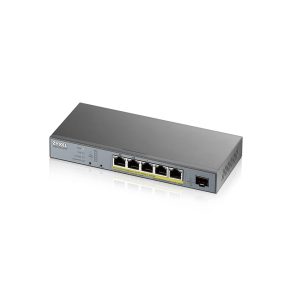 Switch gestionable Zyxel GS1350-6HP, 5 puertos Gigabit PoE y SFP