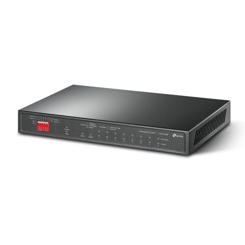 Switch PoE+ TP-Link TL-SG1210MP, 8 puertos PoE+ y 10 Gigabit