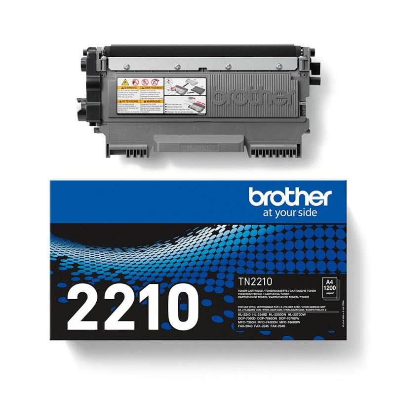 Tóner original Brother TN-2210 negro, 1.200 páginas