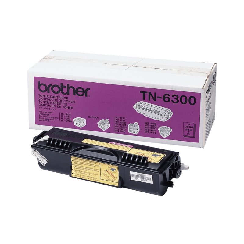 Tóner original Brother TN-6300 negro, 3.000 páginas